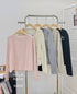 Round Neck Pearl Decor Cardigan
